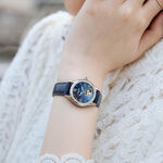 CITIZEN 星辰 小鏤空優雅機械女錶-藍/28.5mm PR1041-18N, , large