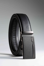 [峻成有限公司] R.Q.POLO 男用自動扣皮帶 CCRG-32MM1 黑色, , large