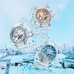 CASIO 卡西歐 G-SHOCK 半透明感 金屬蒸鍍工藝 雙顯電子錶 手錶 GA-2100BM-7A2, , large