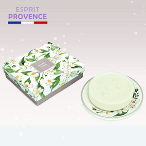 〔本野有限公司〕法國ESPRIT PROVENCE茉莉香皂禮盒組(附陶盤)香皂100g -1入組