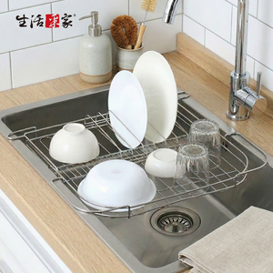 SHCJ 水槽伸縮瀝水架 台灣製SUS304 餐具瀝水 碗盤瀝水 廚房瀝水 瀝水收納