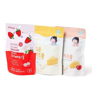 【韓國 BEBEFOOD】寶寶福德 草莓優格豆逗餅 寶寶點心