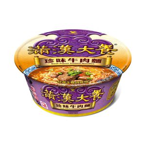 滿漢大餐珍味牛肉麵(碗)187g(箱購依實際收貨為主，無法保證原封箱出貨)