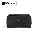 |快速出貨|Lesportsac Rectangular Cosmetic 長形化妝包 送禮推薦-黑色格紋釘飾, , large