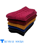 【伸展台】《RUNWAY SOCKS》日系 流行短襪 雙針筒1/2短襪 心型緹花 休閒運動 藍色 女款 1雙入, , large