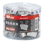 SDI手牌  銀色長尾夾-塑膠筒 (多款)0234T, , large