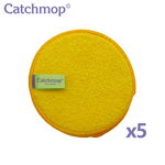 【THE LOEL】Catchmop Multi-Purpose Round Cleaning Cloths (5-pack) / Suitable for cleaning non-stick cookware, tableware, dishes, and wiping tabletops, etc., , large