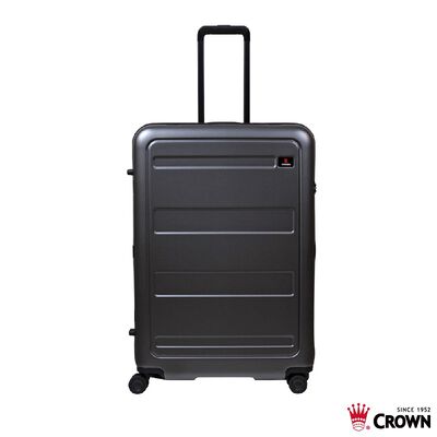 【CROWN 皇冠】C-F1783 26吋拉鍊箱-珠光鐵灰