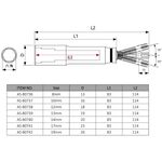 "tevc"Japan VESSEL Hexagonal Handle WSA Head Series Rigid Forged First Vibration 15 Degree Shake Head Socket-19mm, , large