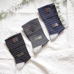 [Kaimei Cotton Industry] 12 pairs set, random and excellent, MIT made in Taiwan, antibacterial and deodorizing bamboo charcoal wide-mouth health socks, striped style, , large