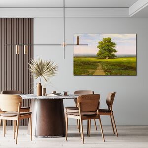 【御畫房】一碧千里 國家一級畫師手繪油畫60&times;90cm(VF-11)