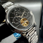 [星晴錶業]GEYA手錶,42mm,G78181GWK機械鏤空錶面銀錶殼銀色精鋼錶帶款, , large