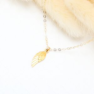 【Angel & Me】Angel Wing s925 sterling silver 24k gold plated necklace gift