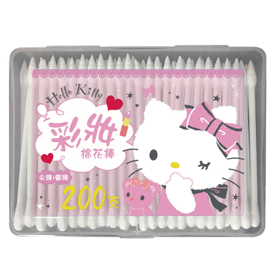 [寶富華]Hello Kitty彩妝棉花棒200支(盒裝)