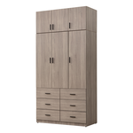 【唯熙傢俱】金柏莉灰橡色4x8.3尺衣櫃, , large