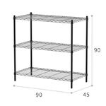 【Y HOUSE】90x45x90cm Lightweight Three-layer Iron Rack Iron Rack Shelf-Painted White, , large
