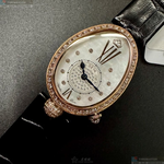 [星晴錶業]GEYA手錶,26mm34mm,G06260LHW貝母錶面玫瑰金錶殼深黑色真皮皮革錶帶款, , large
