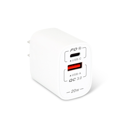 聖岡科技 PD+QC20W雙孔急速充電器SU-20AC