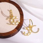 【Gulicc】古莉可 耳環 小香風名媛雙C編織耳環, , large