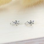 【Angel & Me】Handmade Gecko s925 sterling silver earrings Birthday gift, , large
