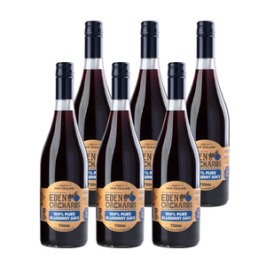 紐西蘭Eden Orchards 伊甸莊園100%純藍莓原汁750ml x6入組