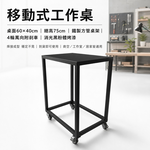 【 SHAONIANNA.TW 】移動工作台｜消光黑鐵件推車桌｜附輪含剎車｜展示・收納・備餐多用途, , large