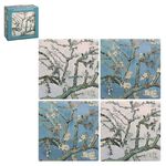 【Lesser&Pavey】梵谷 杯墊組4入/杯墊/杯墊/陶瓷杯墊/珪藻土/防水杯墊/止滑杯墊/隔熱杯墊/名畫杯墊, , large