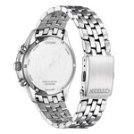 CITIZEN 星辰 光動能復古風計時手錶-銀x紳士綠 AT2149-85X, , large