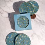 【Lesser&Pavey】梵谷 杯墊組4入/杯墊/杯墊/陶瓷杯墊/珪藻土/防水杯墊/止滑杯墊/隔熱杯墊/名畫杯墊, , large