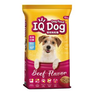 IQ Dog聰明狗乾糧-牛肉味15Kg