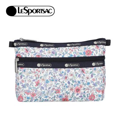 |快速出貨|Lesportsac Cosmetic Clutch 雙層拉鍊收納化妝包 - 織錦花語