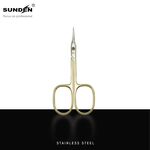 Golden Nail Cuticle Scissors for Manicure Multipurpose-Beauty Grooming Scissors for Nail, Eyebrow, Eyelash, Dry Skin Cuticle Trimming, and Foot Care for Men and Women SUNDEN SD2256, , large