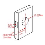 喇叭鎖 加安牌 古銅 古紅銅CGX700 房間鎖 裝置距離60mm, , large