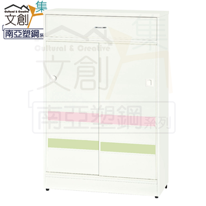 【文創集】多比斯 環保2.6尺南亞塑鋼推門單抽鞋櫃(客約商品)
