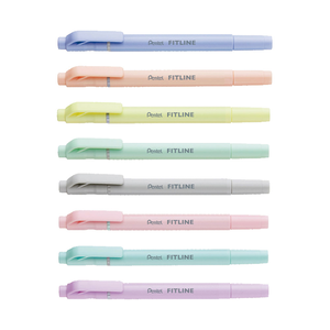 【Pentel 飛龍】FITLINE 雙頭螢光筆 粉彩色系 3.5/0.9mm /支 SLW11P - 粉彩黃