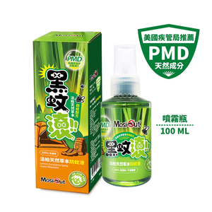 [佑全保健藥妝]Mosi-Out黑蚊滾天然PMD草本長效8小時防蚊液100ml/瓶