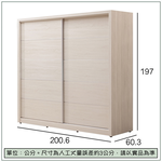 【唯熙傢俱】白辰鋼刷白6.6x7尺滑門衣櫃, , large