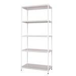 【Y HOUSE】60x45x210cm perforated plate five-layer shelf perforated plate shelf iron rack - paint white, , large