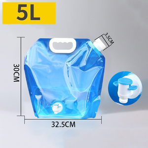 【SV61317】5L/10L 升級龍頭款 折疊水袋 手提儲水袋 裝水袋 戶外露營野炊 旅行登山便攜儲水袋 便攜水桶
