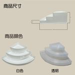 GS MALL 台灣製造 一入白色 扇形角落置罐架 口紅架 收納架 扇形收納架 角落架 化妝品收納盒 角落盒 角落置物架 扇形角落, , large