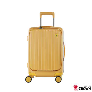 【CROWN 皇冠】C-F5278H-21吋前開框架登機箱-黃色