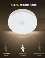 【拉烏好物】歐盟認證! 人來亮圓形感應/常亮雙模式(B款/USB充電), , large