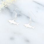 【Angel & Me】Cute Shark s925 sterling silver earrings (changeable ear clips) gift, , large
