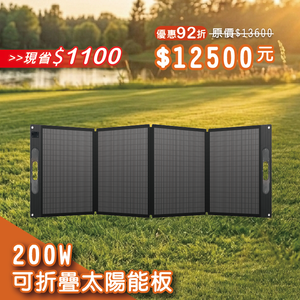 【iSOLAR】200W 輕型可折疊太陽能板 輕量 露營 登山 車泊 旅行 戶外充電 太陽能充電板 備用電源 充電器 便攜環保綠能