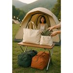 【ROOMIX】機車可載 折疊桌 露營桌 邊桌 工業風 快組 耐重60kg 免工具安裝 台灣製造｜便攜戶外桌 租屋桌, , large
