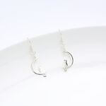 【Angel & Me】Cat On The Moon s925 sterling silver earrings Birthday gift, , large