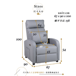 【Hampton 漢汀堡】  丹尼爾電動躺椅-鋼鐵灰(含腰枕), , large