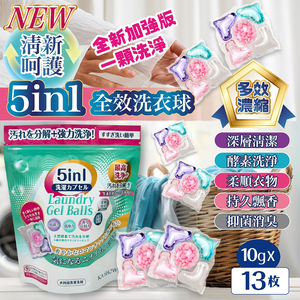 【免運】5in1洗衣球（10g&times;13顆）x20包/組
