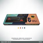 KTnet V20 Mechanical Feel Wired Keyboard and Mouse Set Floating Button Design 6D Optical Mouse Ergonomic Design, , large