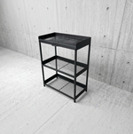 【 SHAONIANNA.TW 】金屬三層網型花盆置物架堆車 60x45x90cm &ndash; 陽台多功能收納架，可移動附水盤大容量, , large